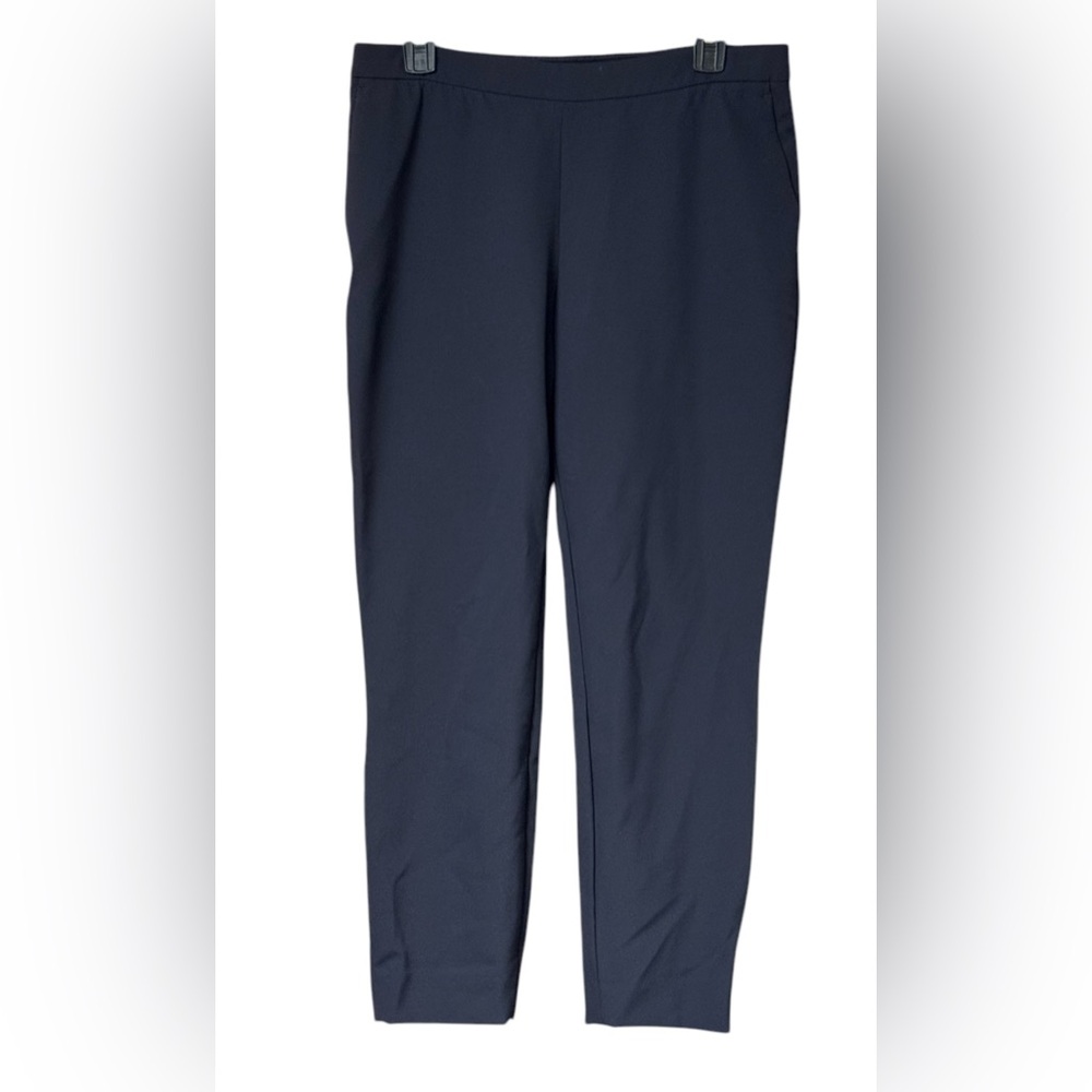 EUC Lafayette 148 Pull On Crop Pants SZ M Navy